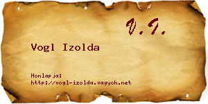Vogl Izolda névjegykártya